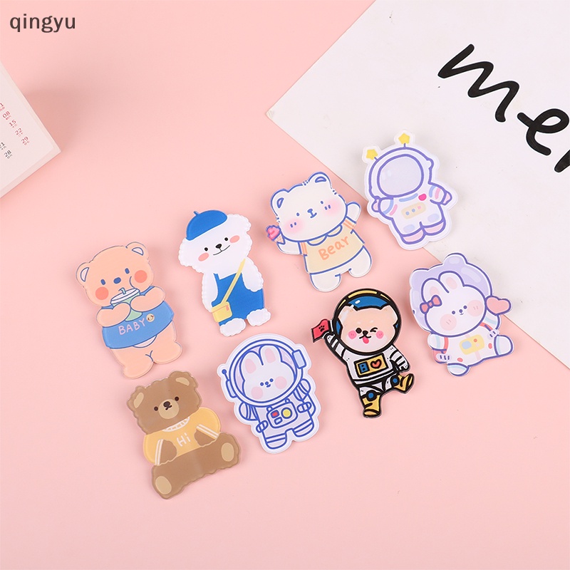 Set 5 Ghim Cài Áo Bằng Acrylic Phong Cách Nhật Bản Màu Sắc Ngẫu Nhiên