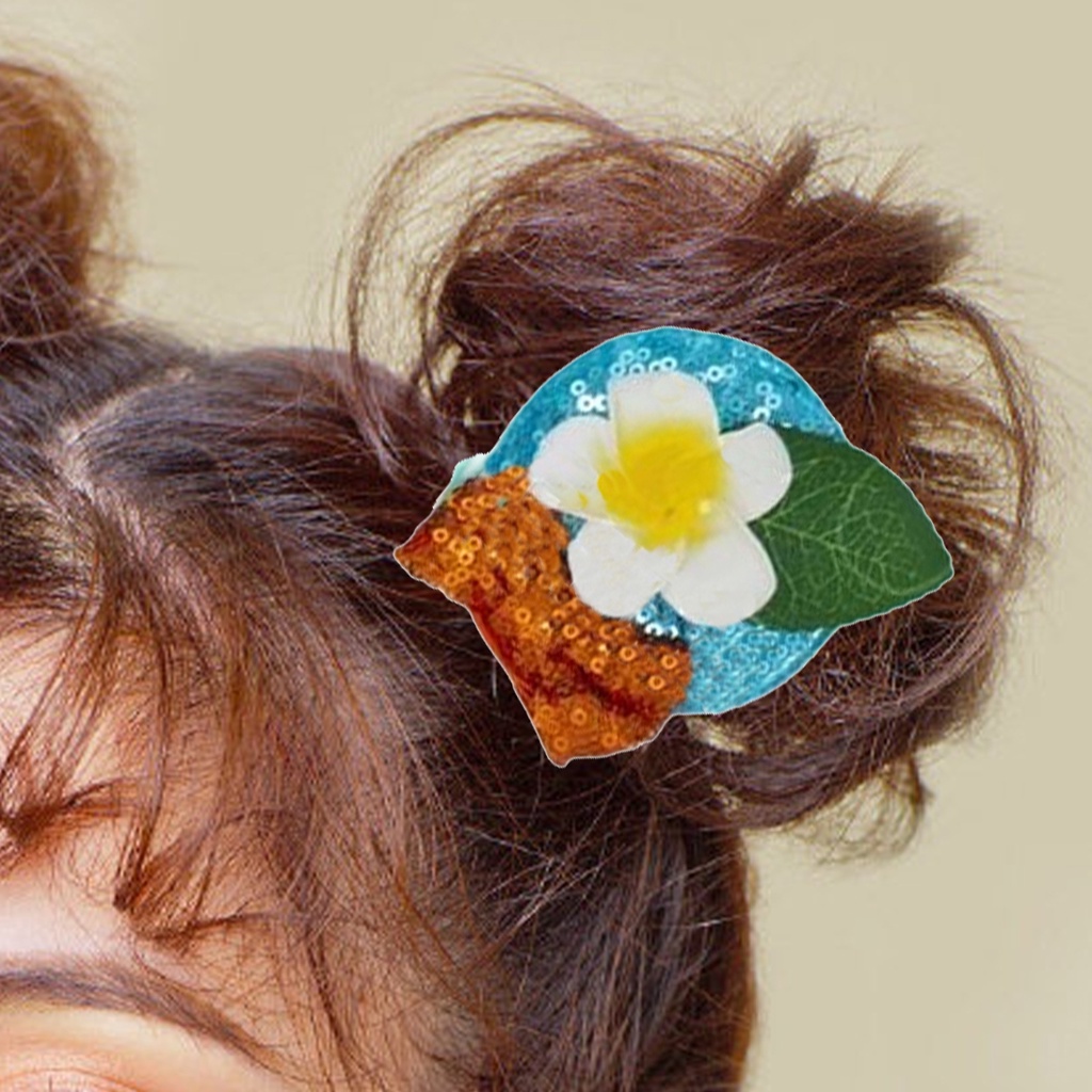 Kẹp Tóc Hình Nơ Đính Kim Sa Lấp Lánh Cho Bé Gái