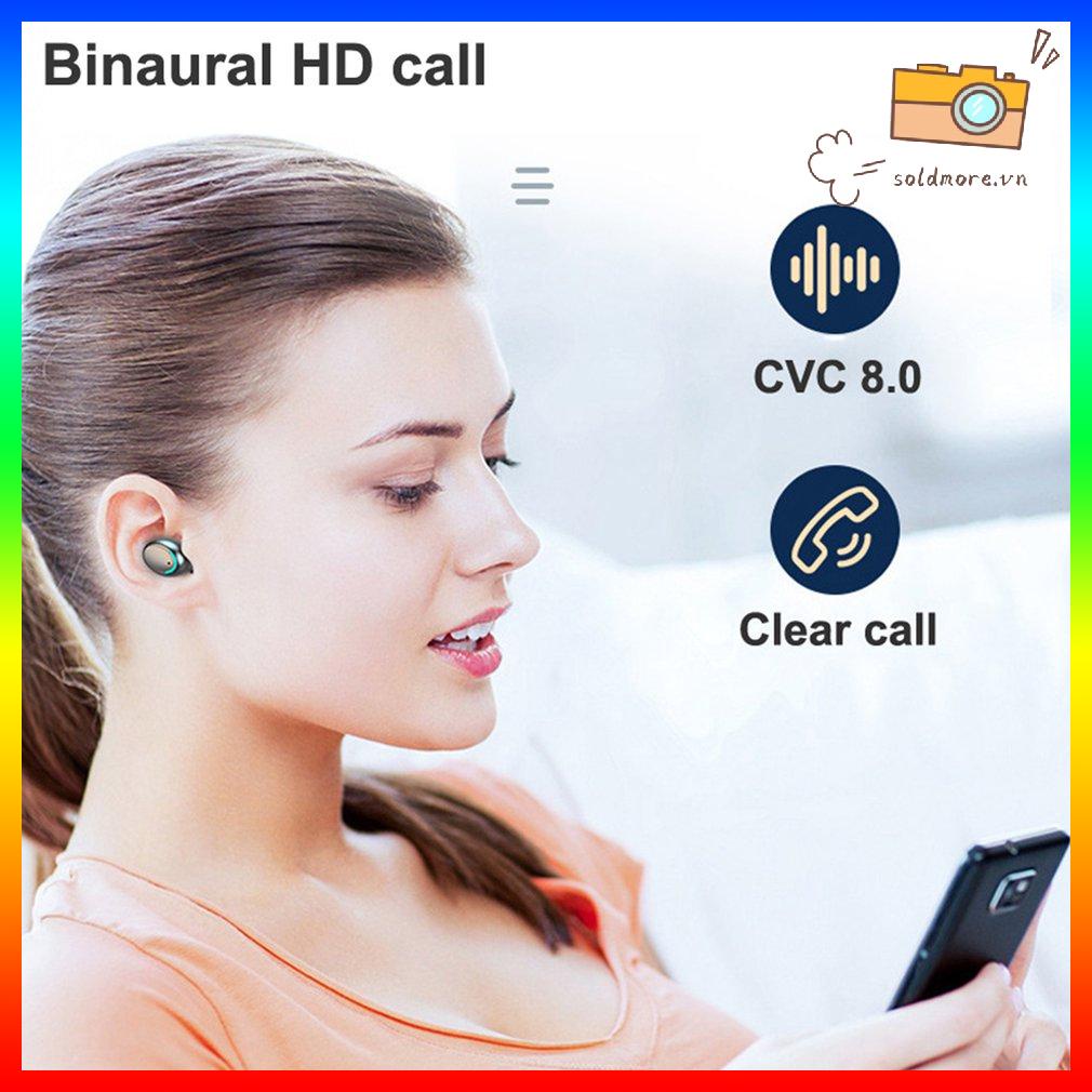 Tai nghe Bluetooth không dây F9-Smiley Jerry Solution Màu đen
