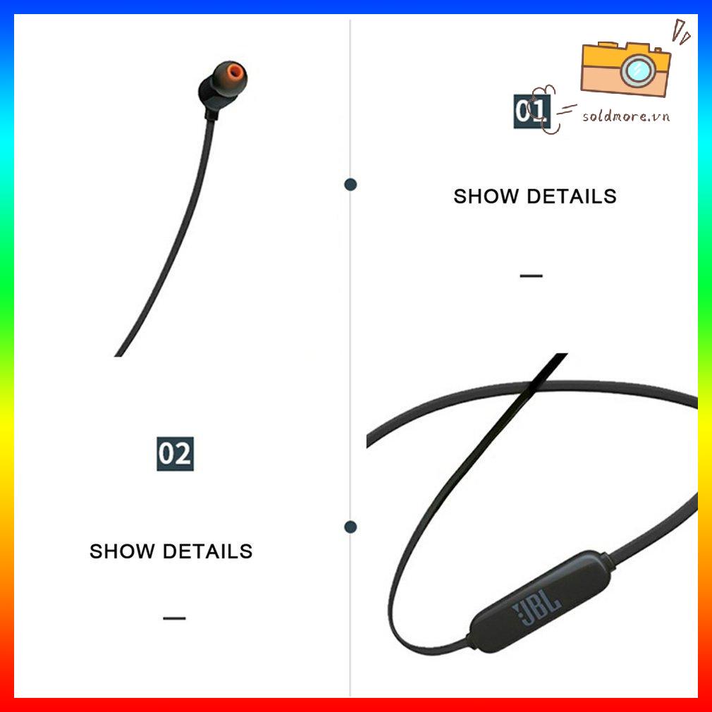Tai nghe JBL Tune T110BT Wireless Bluetooth Magnetic Tai nghe thể thao Đen