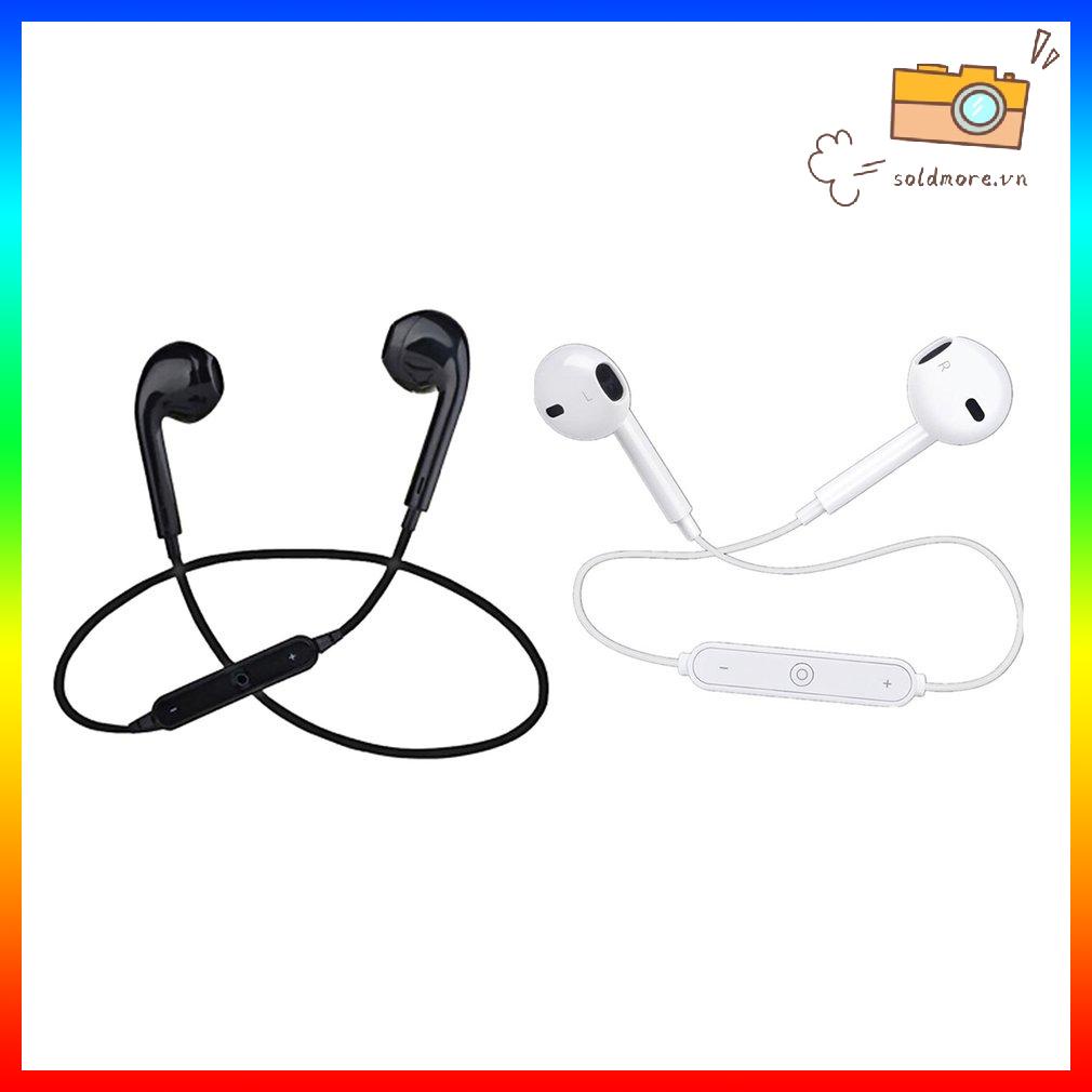 Tai nghe bluetooth không dây S6 túi opp màu đen