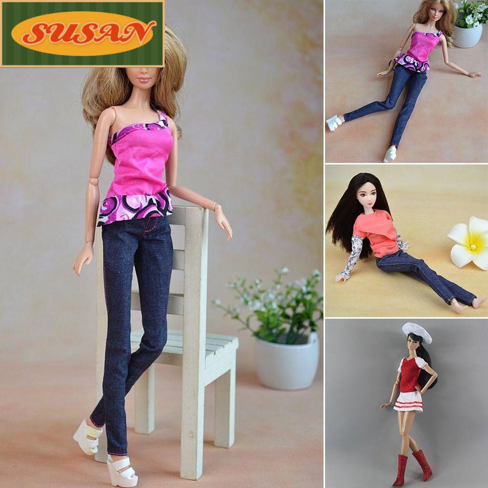 Quần Jeans Hoa Cho Búp Bê 1 / 6 BJD 11.5 &quot;