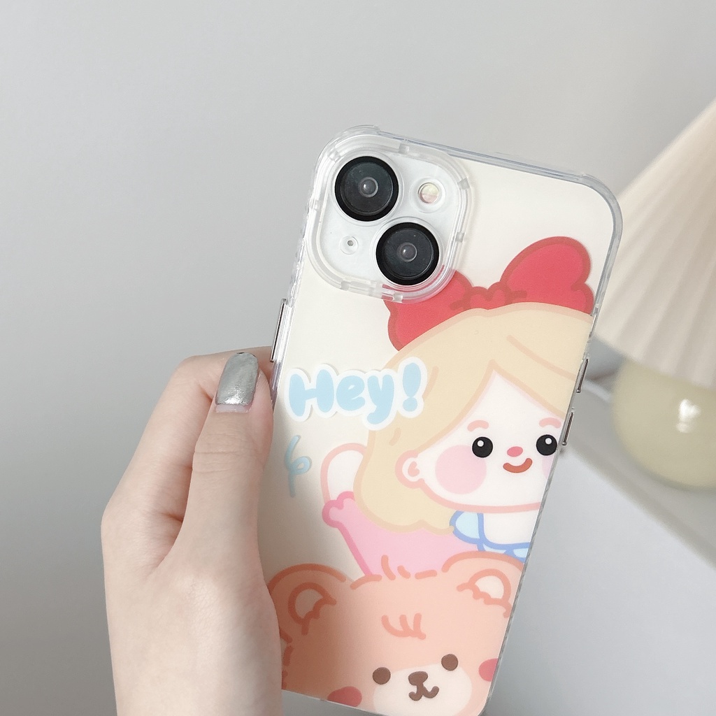 Ốp Điện Thoại TPU Hai Mặt Chống Sốc In Hình Công Chúa Hoạt Hình Cho IPhone 14 13 12 11 Pro Max