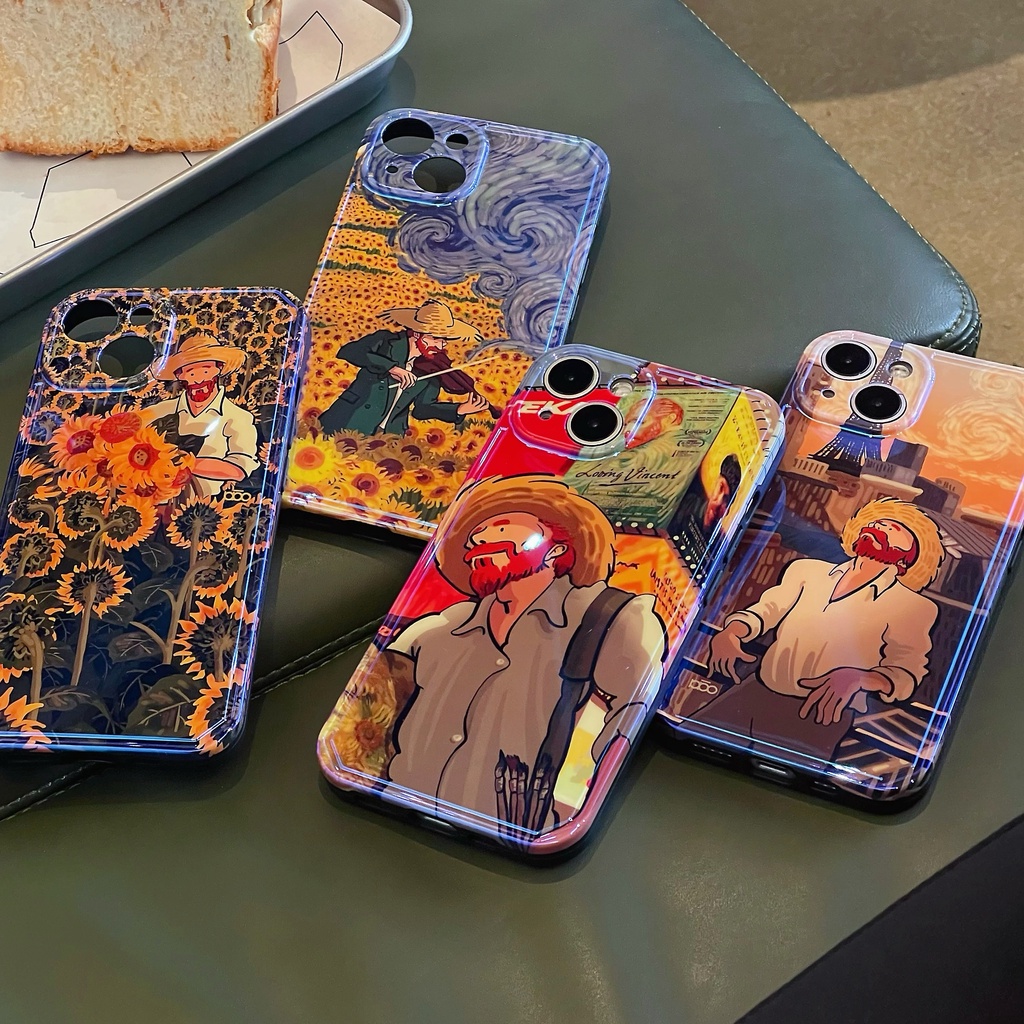 Ốp Điện Thoại TPU Chống Sốc Họa Tiết Tranh Van Gogh Dành Cho IPhone 14 13 12 11 Pro Max