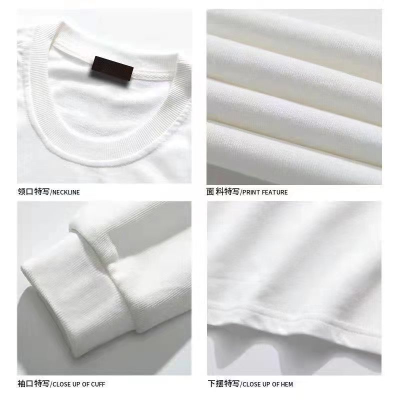 Áo Thun Cotton Tay Dài In Chữ Phong Cách Đường Phố Âu Mỹ Cho Nam