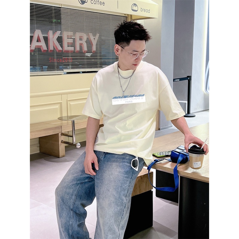 Áo Thun unisex Tay Ngắn Cổ Điển Thời Trang Mùa Hè