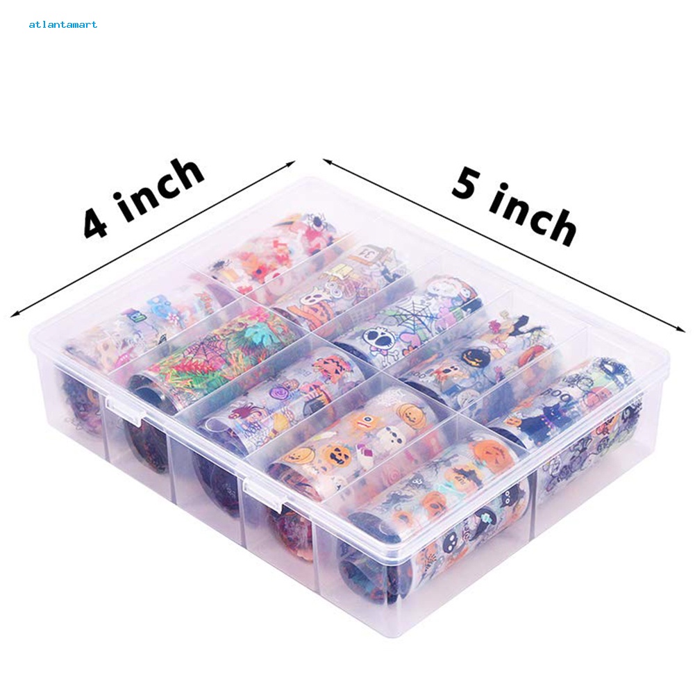 Túi Đựng Đồ Dùng Cao Cấp Tiện Dụng| Set 10 Tấm Decal Giấy Foil Dán Móng Nghệ Thuật Chủ Đề Halloween