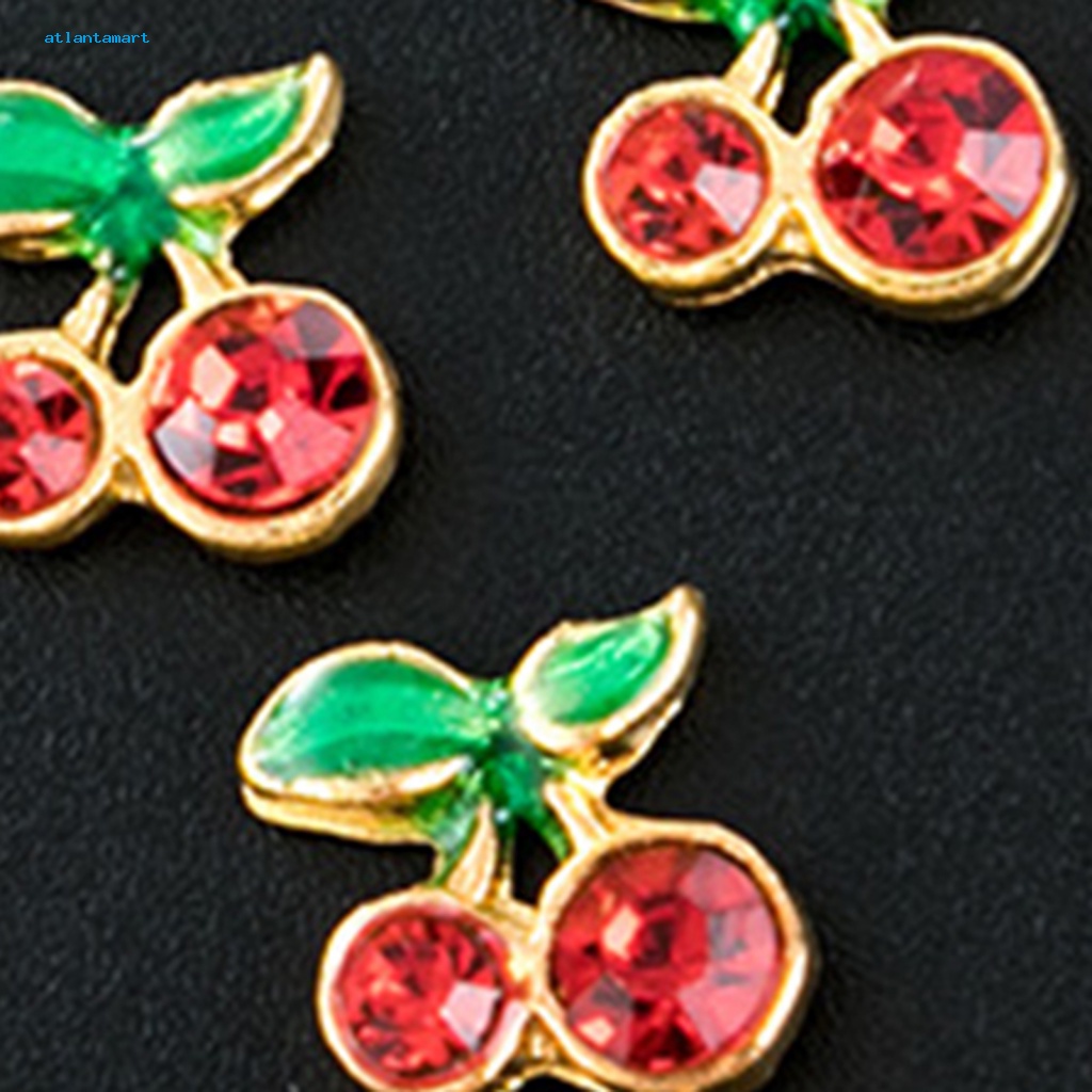 Túi Đựng Đồ Dùng Cao Cấp Tiện Dụng| Set 10 Hạt Đá Hình Quả Cherry Siêu Nhẹ Trang Trí Móng Tay DIY
