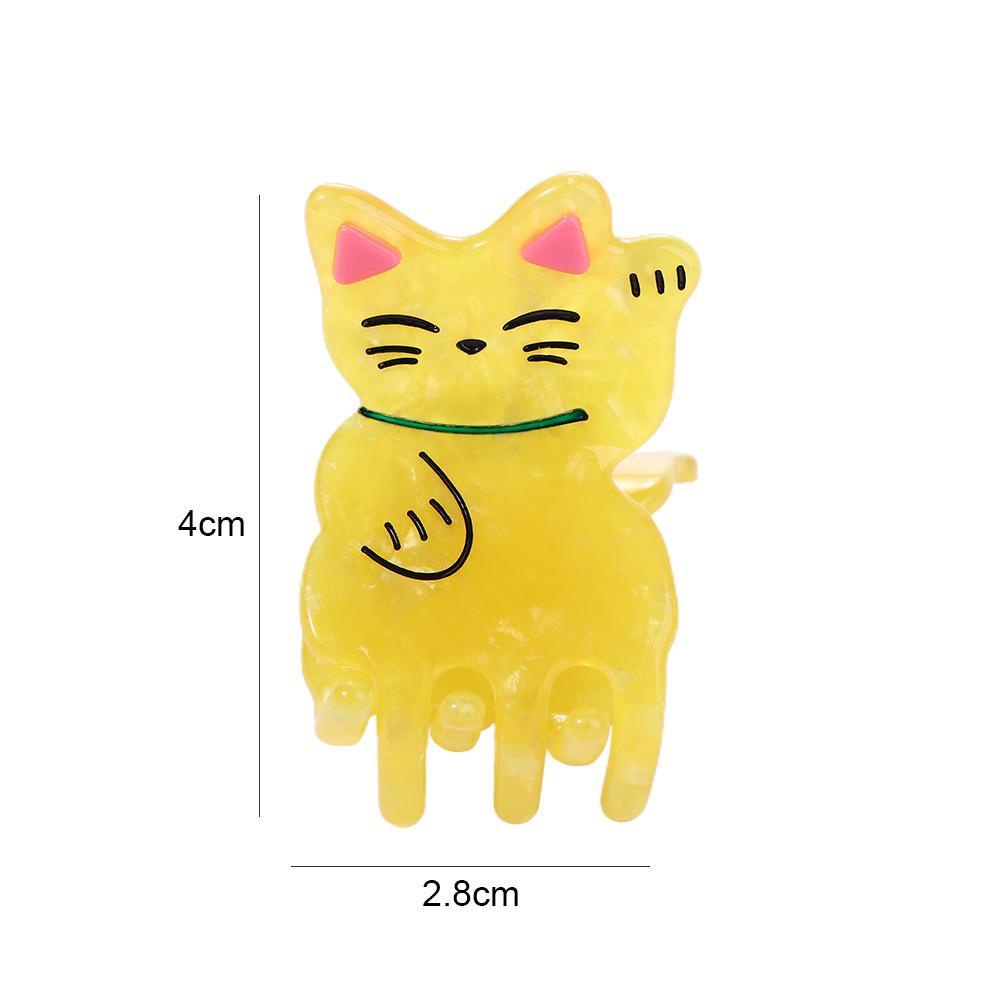 Kẹp Tóc Hình Chú Mèo May Mắn Phong Cách Hàn Quốc Dễ Thương Cho Nữ