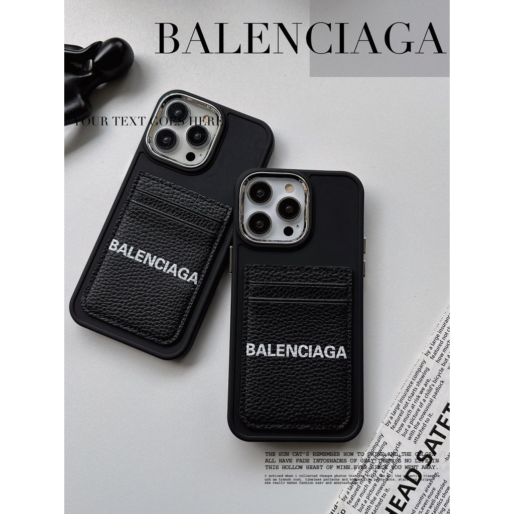 Ốp Điện Thoại in Logo Balenciaga Sang Trọng Kèm Ngăn Đựng Thẻ Cho Iphone 14promax 14 13 12 14 plus 13promax 12promax 14pro 13pro 12pro