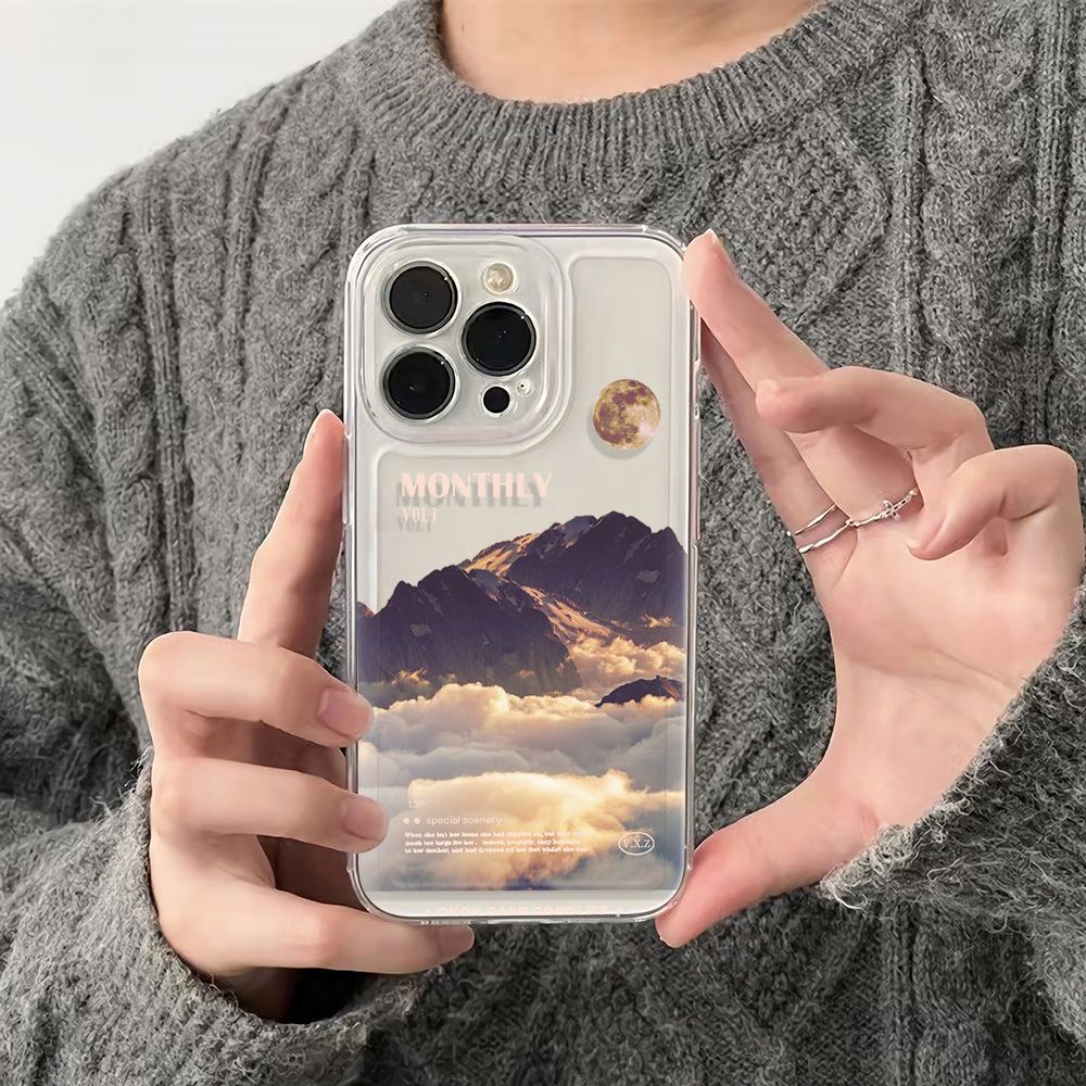 ✅Ốp Điện Thoại Dẻo Họa Tiết Ngọn Núi Tuyết Dễ Thương Chống Sốc Cho Iphone78Iphone12 6Inmax13 14pro 11 N3RH