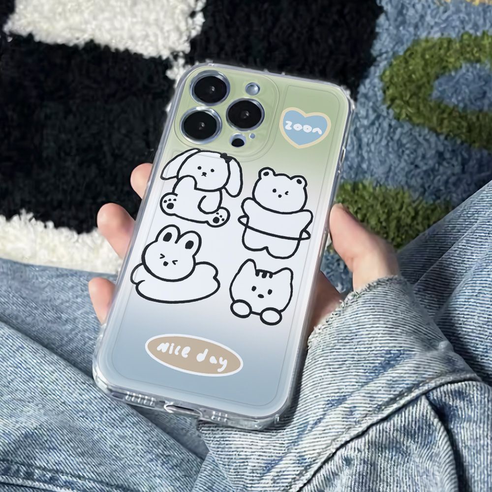 ✅Ốp Điện Thoại Dẻo Họa Tiết Hoạt Hình Động Vật Dễ Thương Chống Sốc Cho Iphone12 136In1114ProPlus78 max FDP2