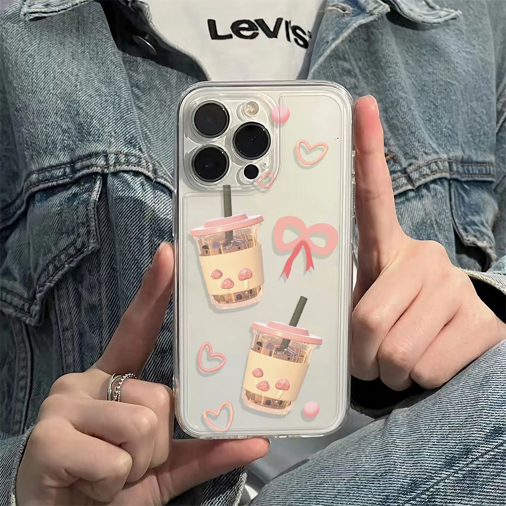 ✅Ốp Điện Thoại Mềm Hình Trà Sữa Trân Châu 6In Cho iPhone 78 max11 78121314Ốp Điện Thoại Thời Trang Cho Samsung Galaxy YDIV Pro YDIV