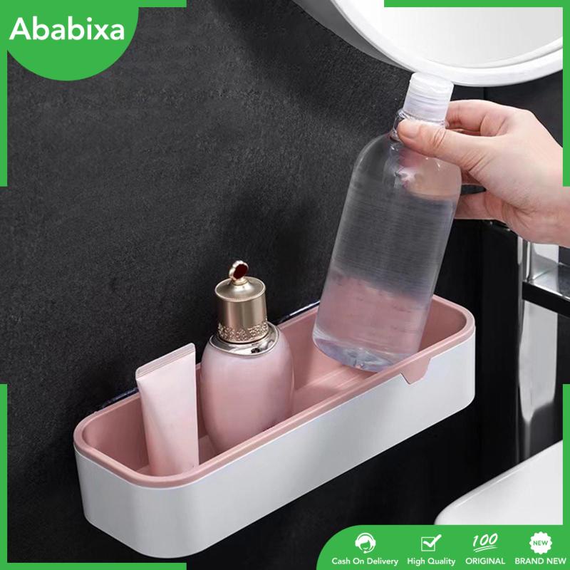 [Ababixa] Giá Đỡ Đồ Dùng Phòng Tắm Gắn Tường Có Lỗ Thoát Nước. Không Khoan. Kệ Đựng Đồ Dùng Nhà Bếp / Phòng Tắm Tiện Dụng Phụ Kiện Cho Nhà Tắm Tiện Dụng Và Bền