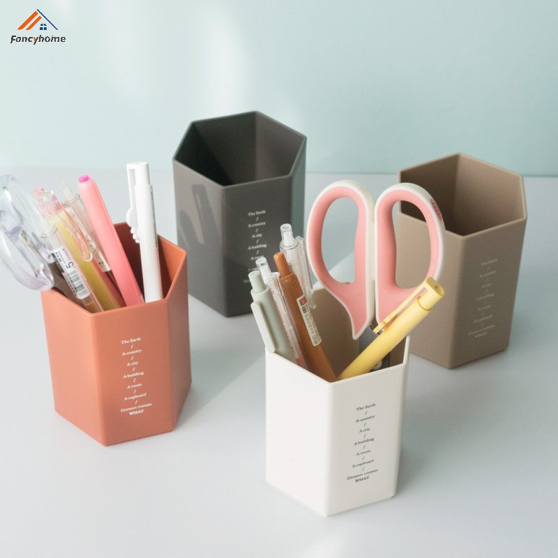 Hộp đựng bút hình lục giác thiết kế tối giản tiện dụng cho học sinh