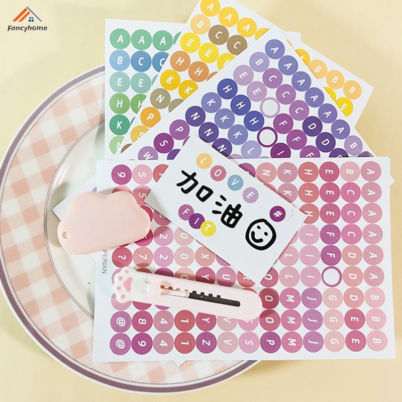 Tấm hình dán họa tiết chữ cái trang trí đẹp mắt DIY