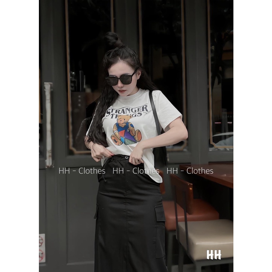 SET ĐI CHƠI, SET 2 MÓN ÁO THUN CỔ TRÒN TAY NGẮN PHỐI CHÂN VÁY DÀI CỰC TRẺ TRUNG