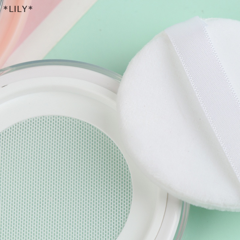 Lily 3G siêu mỏng rỗng lỏng bột hộp Nồi trang điểm Jar sifter container Puff gương uuu