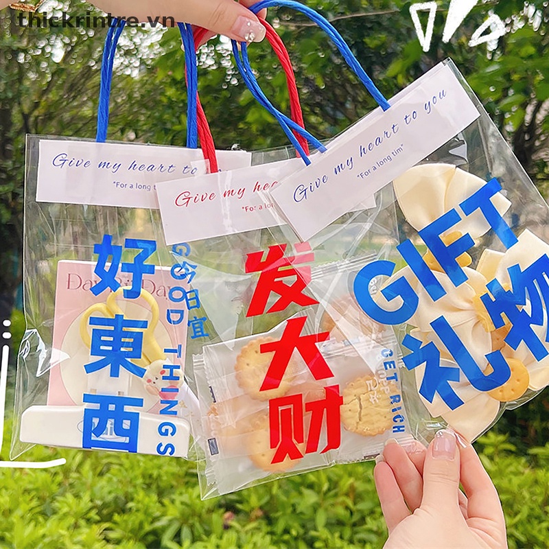 Túi Nhựa Mini Trong Suốt Đựng Trang Sức / Quà Tặng Sáng Tạo