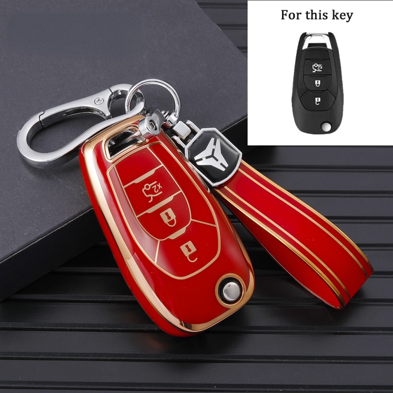 Vỏ Tpu Mềm Bọc Chìa Khóa Xe Hơi Chevrolet Chevy Cruze Volt Bolt Trax Malibu Aveo Captiva