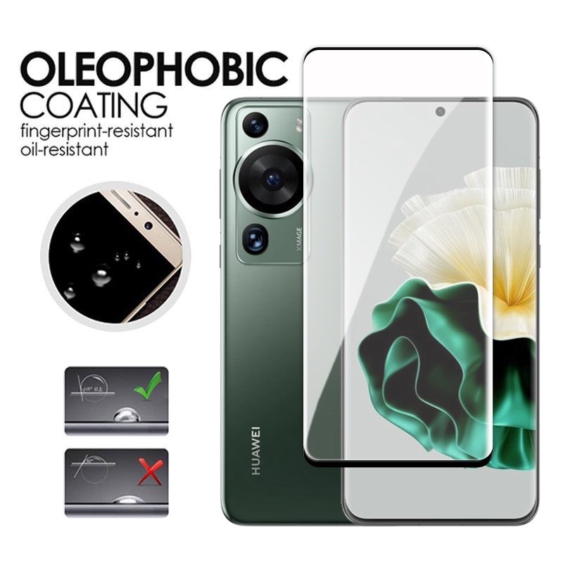Kính Cường Lực 3D Viền Cong Bảo Vệ Toàn Màn Hình Cho Huawei P60 / P60 Pro