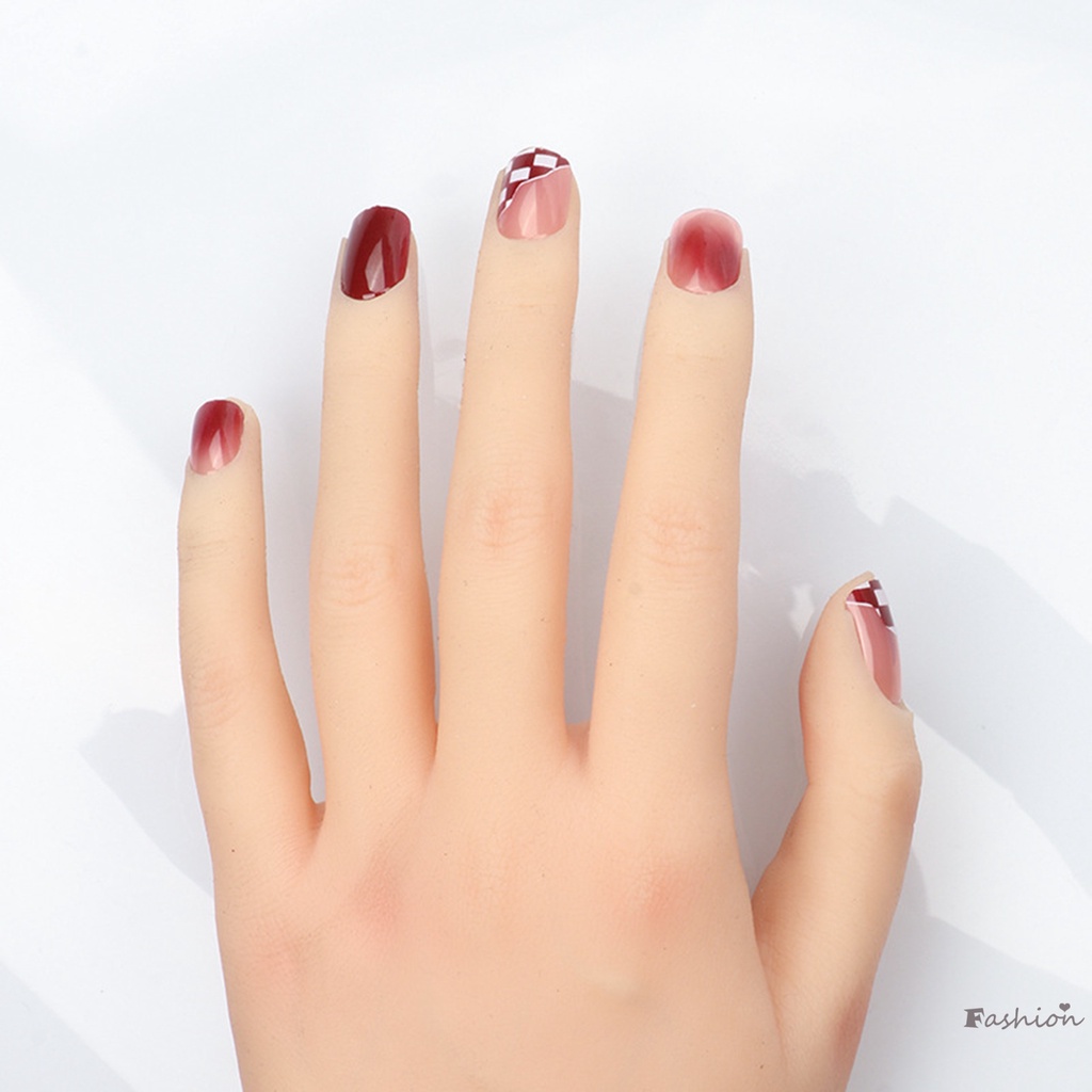 Móng Tay Giả Mỏng Che Phủ Toàn Diện Màu Gradient Thời Trang