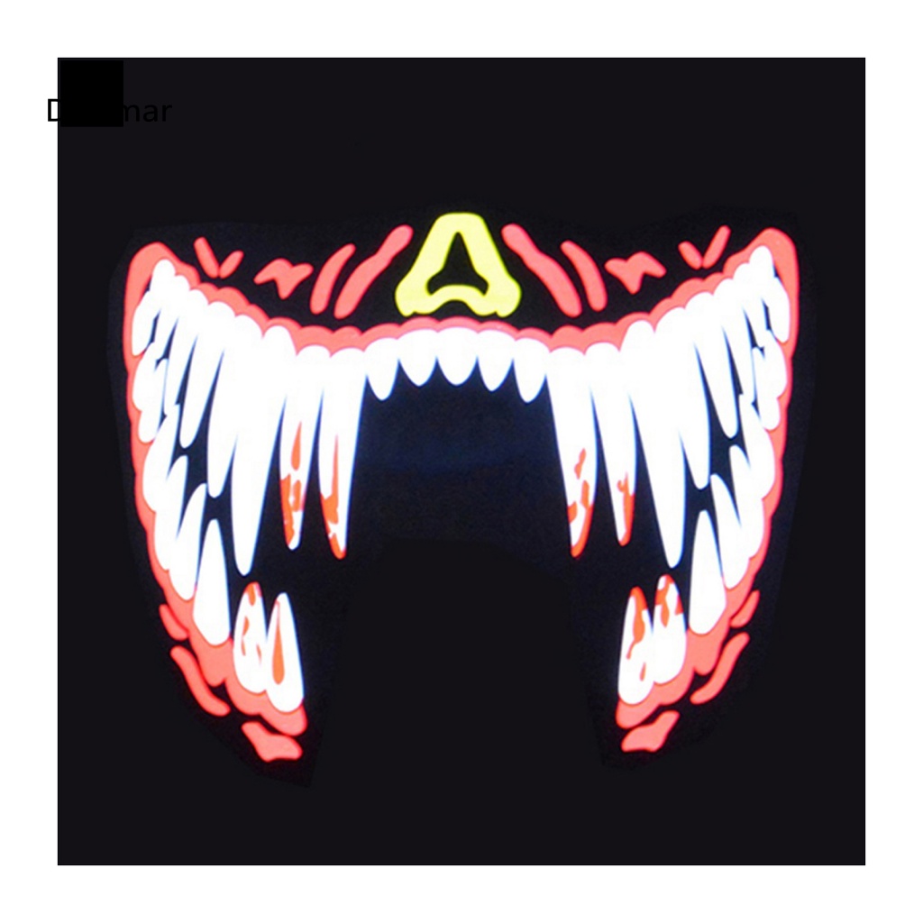 Mặt Nạ Hóa Trang Halloween Có Đèn LED Điều Khiển Bằng Giọng Nói