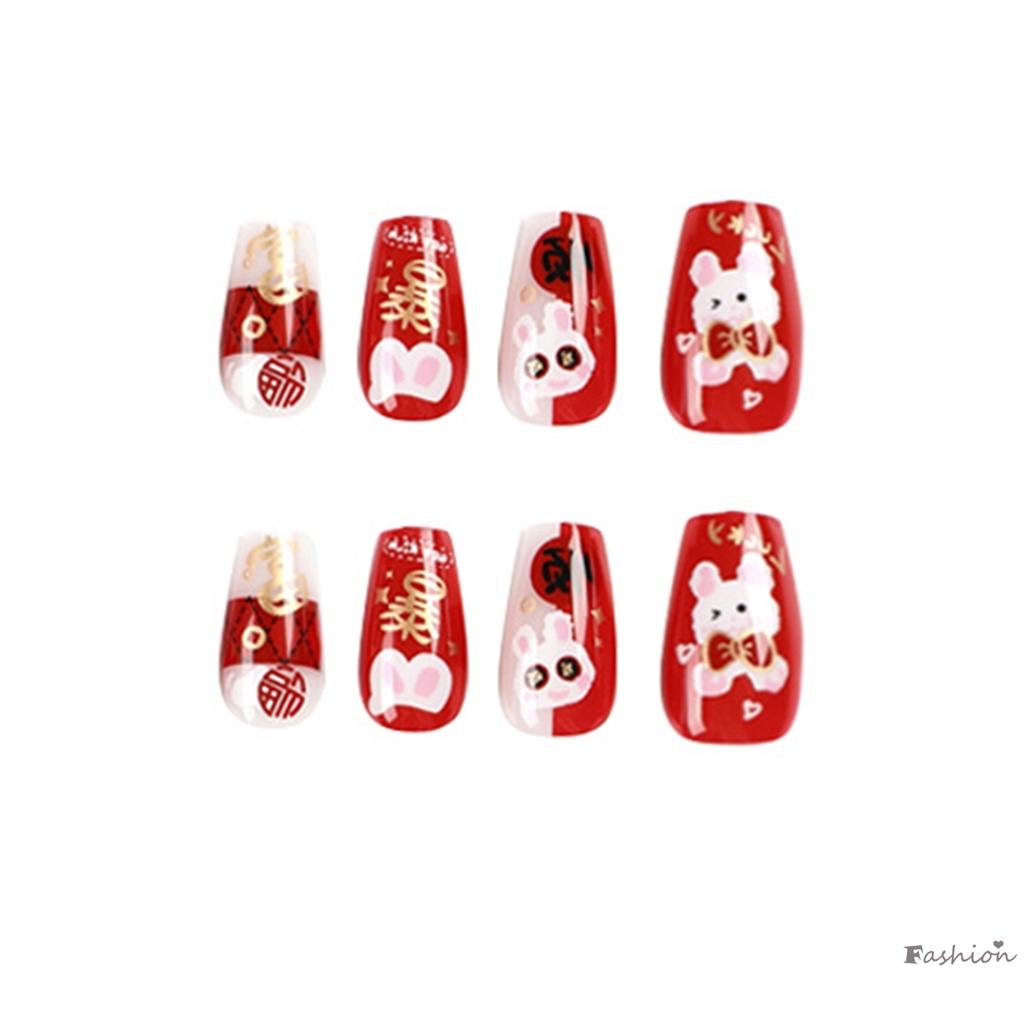 Móng Tay Ngắn Hình Thỏ Hoạt Hình Phù Hợp Với Radian Và Dày