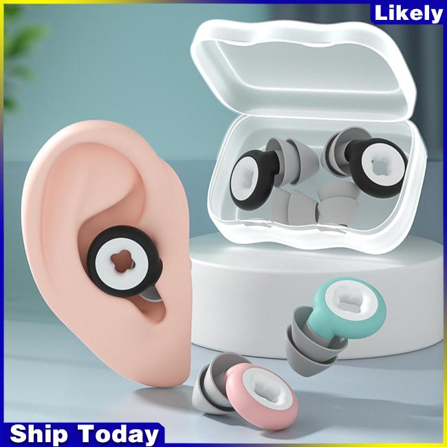 Nút Bịt Tai Bằng Silicone Cách Âm Thay Thế Tiện Dụng