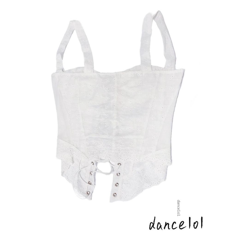 Áo Ba Lỗ Đan Dây Trước Ngực Màu Trơn Cho Nữ Khiêu Vũ1O1