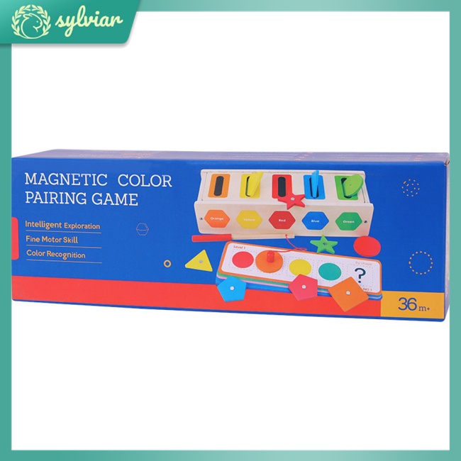 [sylviar] Đồ Chơi Hộp Phân Loại Khối Gỗ Tập Thể Dục Phân Loại Màu Sắc Phù Hợp Với Trẻ Em