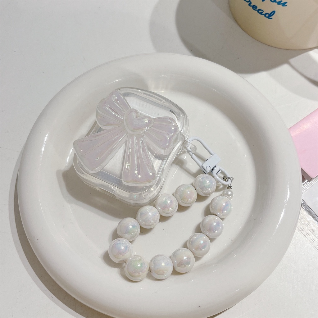 Vỏ Bảo Vệ Hộp Sạc Tai Nghe bluetooth Không Dây Airpods pro 1 / 2 / 3 pro2 Bằng TPU Mềm Trong Suốt Họa Tiết Bướm / Gấu Dễ Thương