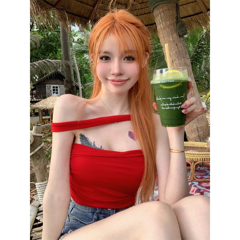 Áo Tank Top Màu Trơn Phong Cách Hàn Quốc Thời Trang Mùa Hè Xinh Xắn Cho Nữ