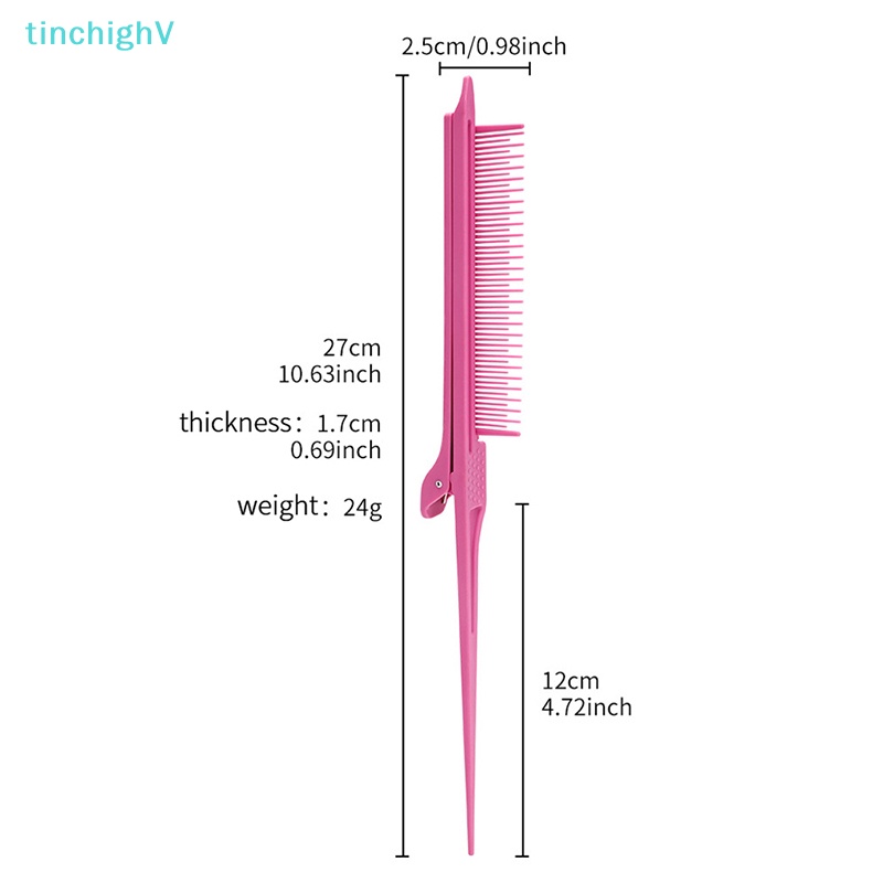 Lược Kẹp Chia Tóc Bằng Nhựa Tiện Dụng