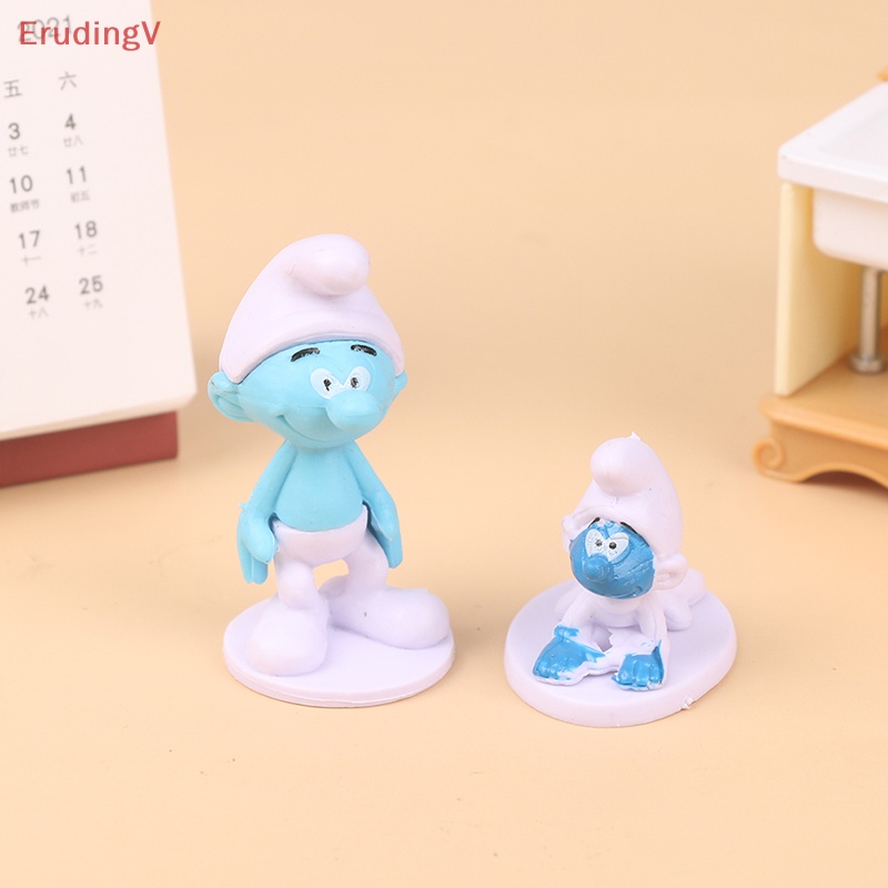 [ErudingV] Đồ Chơi Mô Hình Nhân Vật Hoạt Hình Smurfs PVC Trang Trí Bánh Kem [Mới] 12 Phong Cách