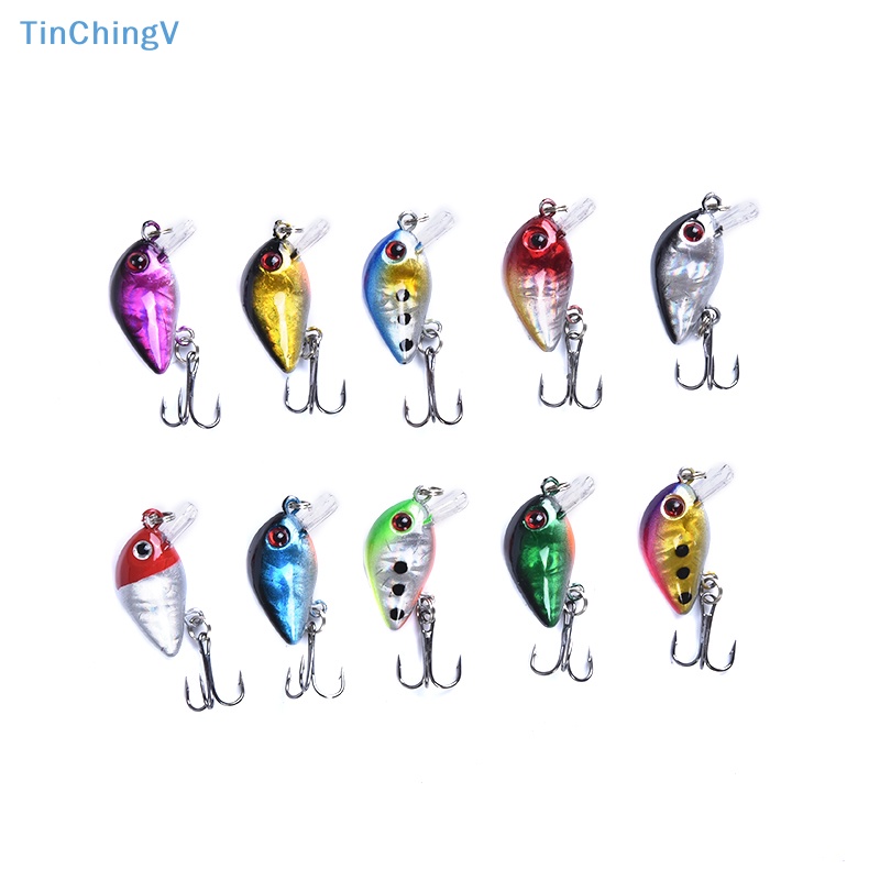 Set 10 Mồi Giả Nhử Cá Mini 3cm / 1.6g Bằng Thép Các Bon [Mới] [Mới]