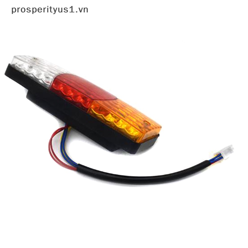 [prosperityus1] Đèn LED Tín Hiệu Đuôi Xe Mô Tô 12V 3 Màu Chống Nước