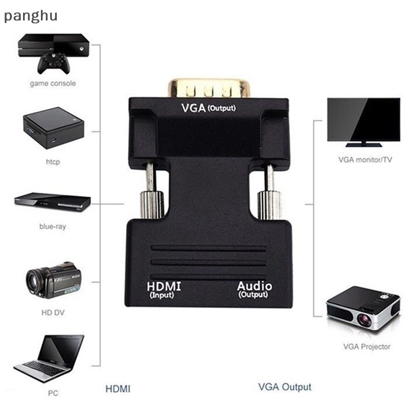 Đầu Chuyển Đổi HDMI Cái Sang VGA Đực Hỗ Trợ Tín Hiệu 1080P