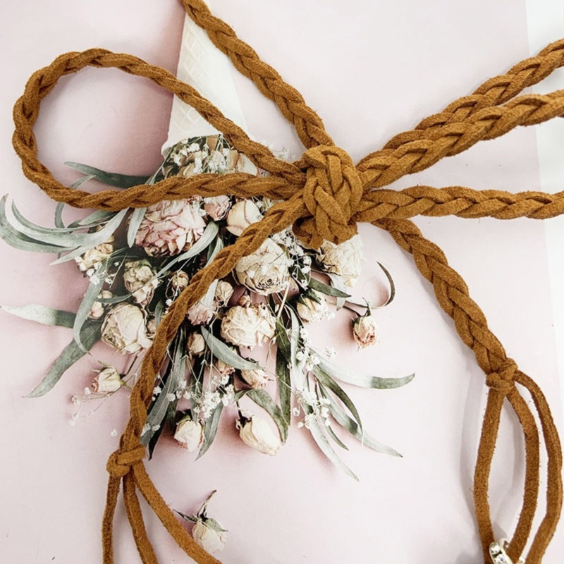 Thắt Lưng Bện Dây Xỏ Hạt Phong Cách Bohemia Cho Nữ