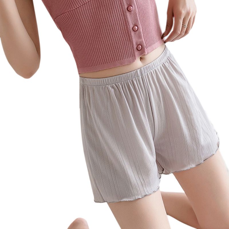 Quần Sooc An Toàn Dáng Rộng Plus Size Màu Trơn Thời Trang Cho Nữ