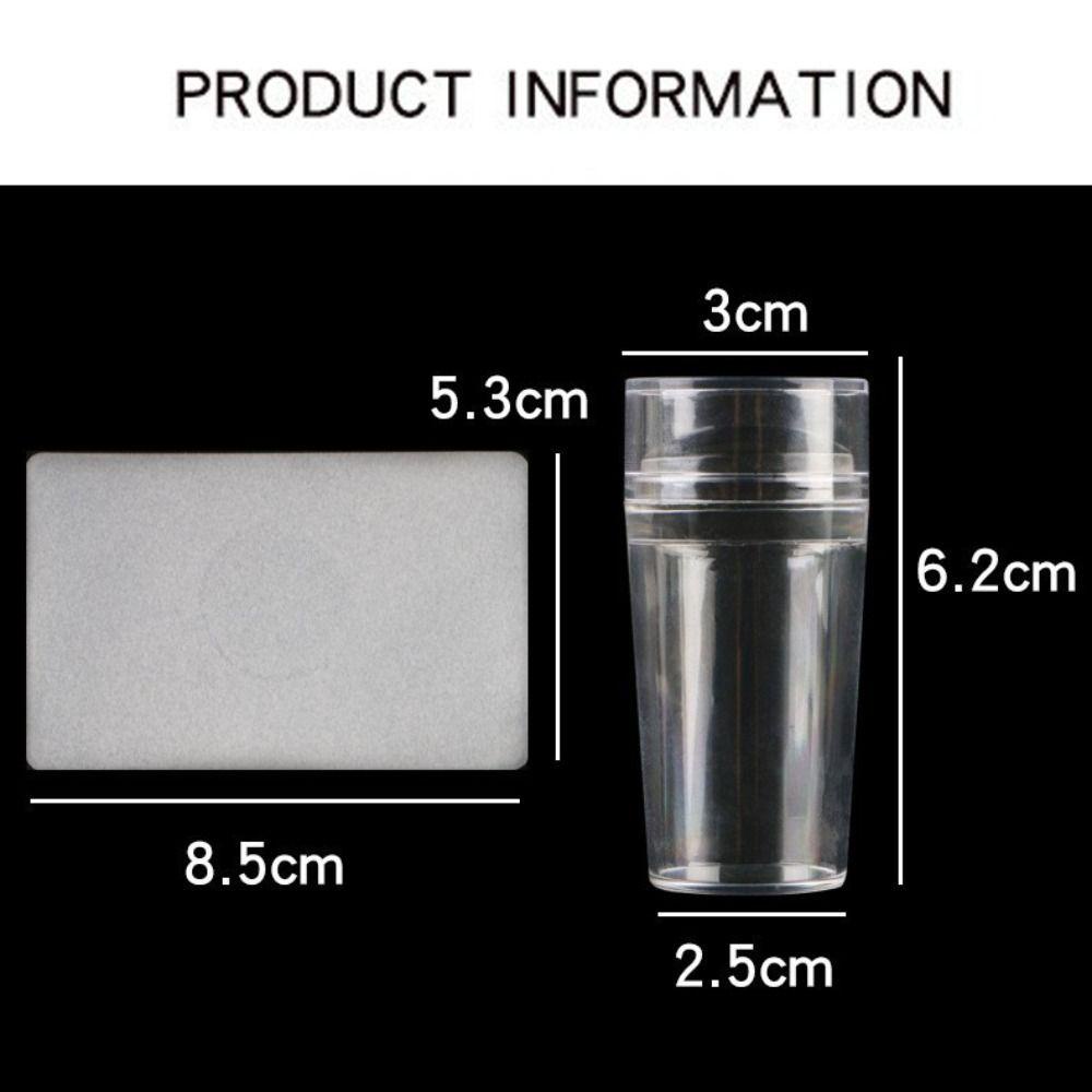 Dụng Cụ Đóng Dấu Trang Trí Móng Tay Bằng Silicon Trong Suốt Tiện Dụng
