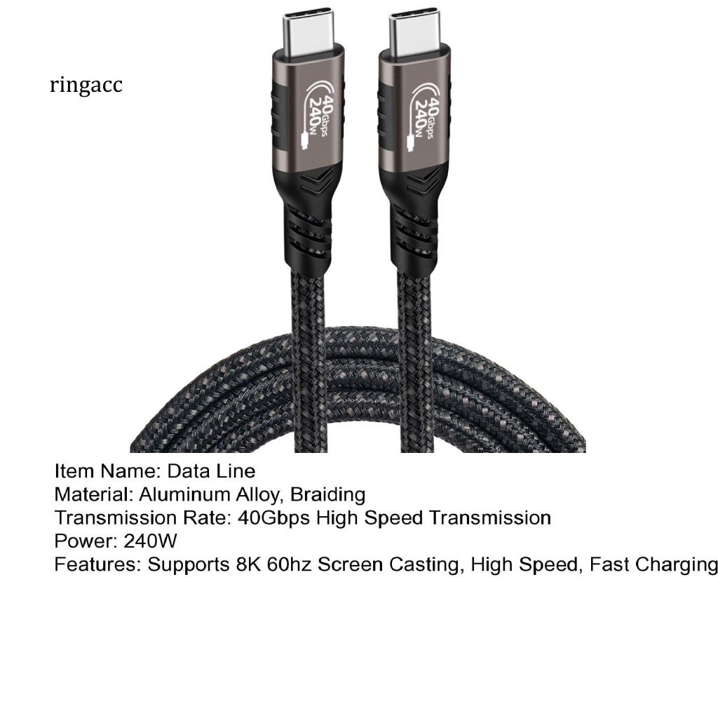 Dây Cáp Sạc Điện Thoại RGA Hai Đầu Type-C Tốc Độ Cao Chống Rách Không Làm Đau