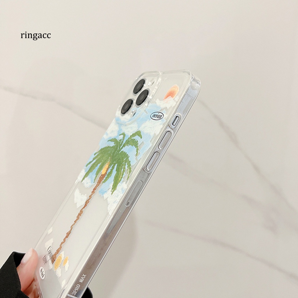 Ốp Điện Thoại Mềm Chống Bụi Họa Tiết Cây Dừa Cho iPhone 14 Pro / Pro Max