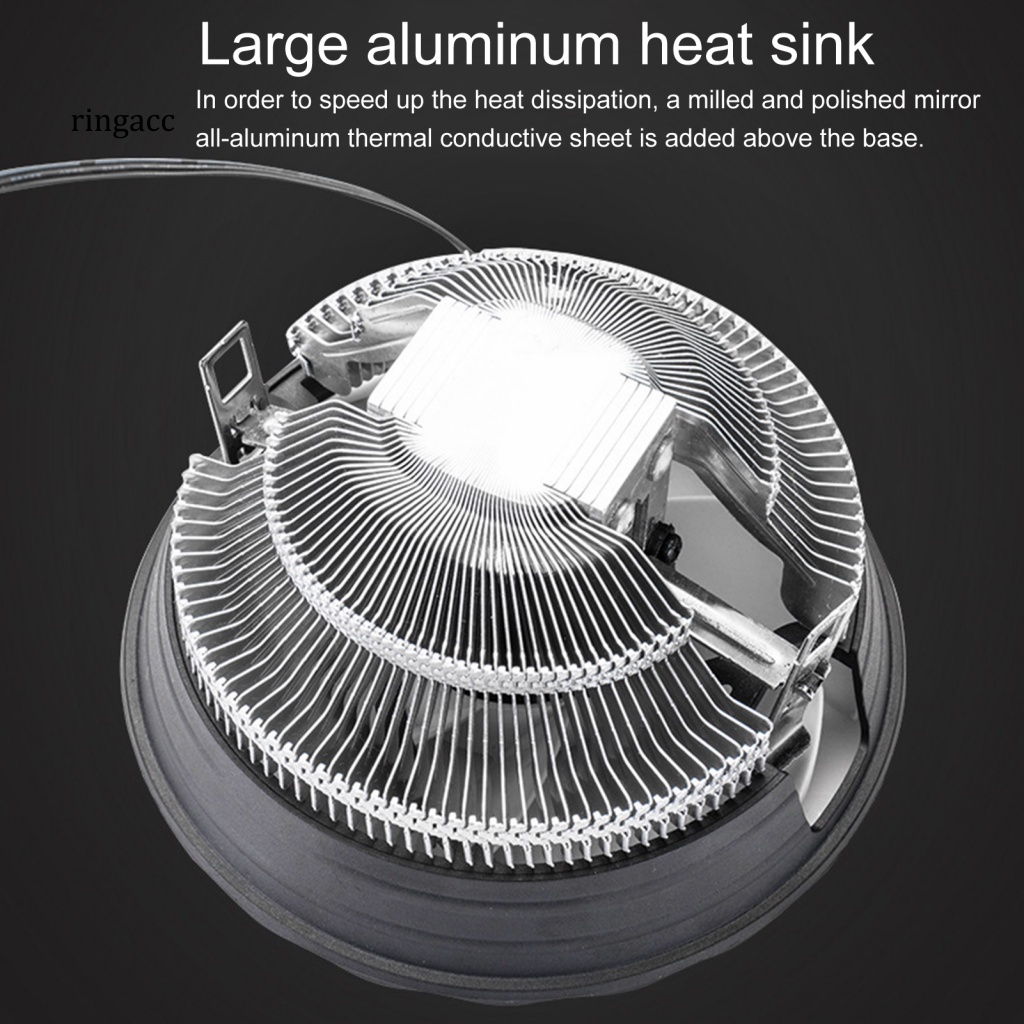 Quạt Tản Nhiệt CPU RGA 775 / AM4 / 115X Có Đèn RGB Nhiều Màu Không Ồn Cho Máy Tính