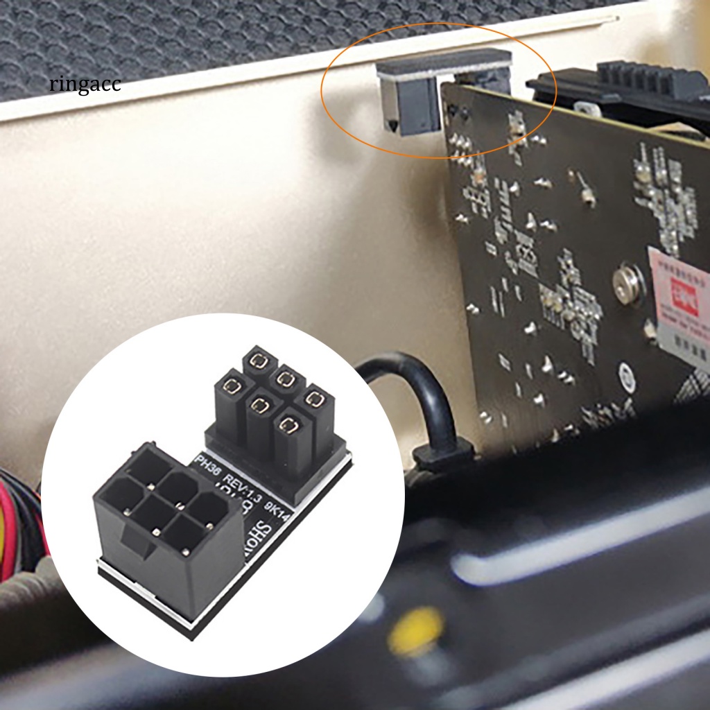 Thẻ Đồ Họa Chuyển Đổi Nguồn Điện RGA Góc 180 Độ 8Pin 6Pin Thân Thiện Với Môi Trường