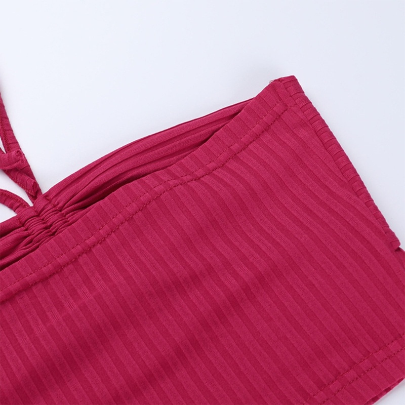 Áo Croptop Trễ Vai Màu Sắc Trơn Thời Trang Mùa Hè Cho Nữ