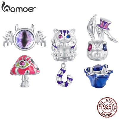 Hạt Xâu Chuỗi Bamoer S925 Hình Mèo Dễ Thương