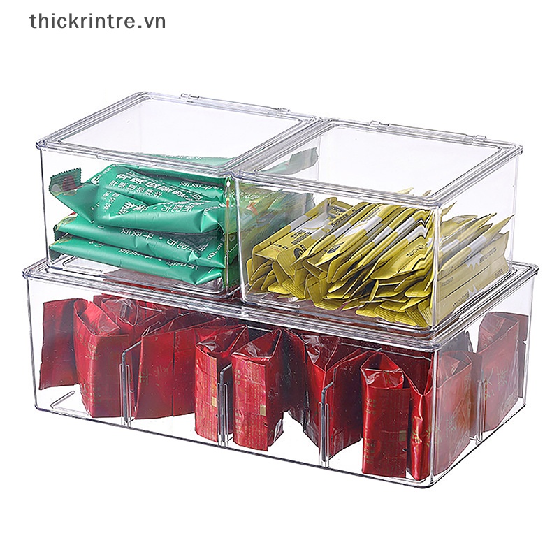 Hộp Đựng Trà / Cà Phê Có Nắp Đậy Bằng Acrylic Tiện Dụng