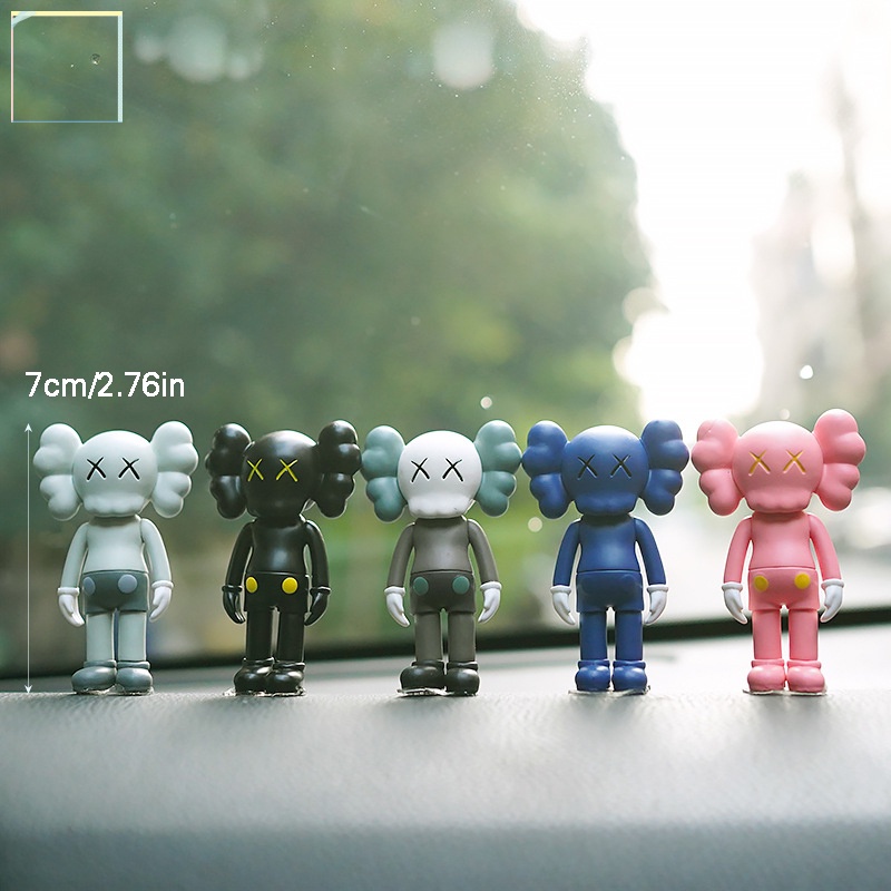 Bộ 5 Mô Hình Kaws Hoạt Hình Bằng Nhựa Tĩnh Điện Trang Trí Nội Thất