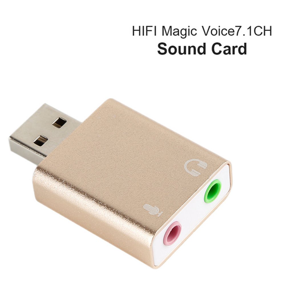 External Usb Audio Sound Card To Jack 3.5Mm Converter Headphone Adapter Mic Headsets Virtual 7.1 Ch Microphone [Q/4]